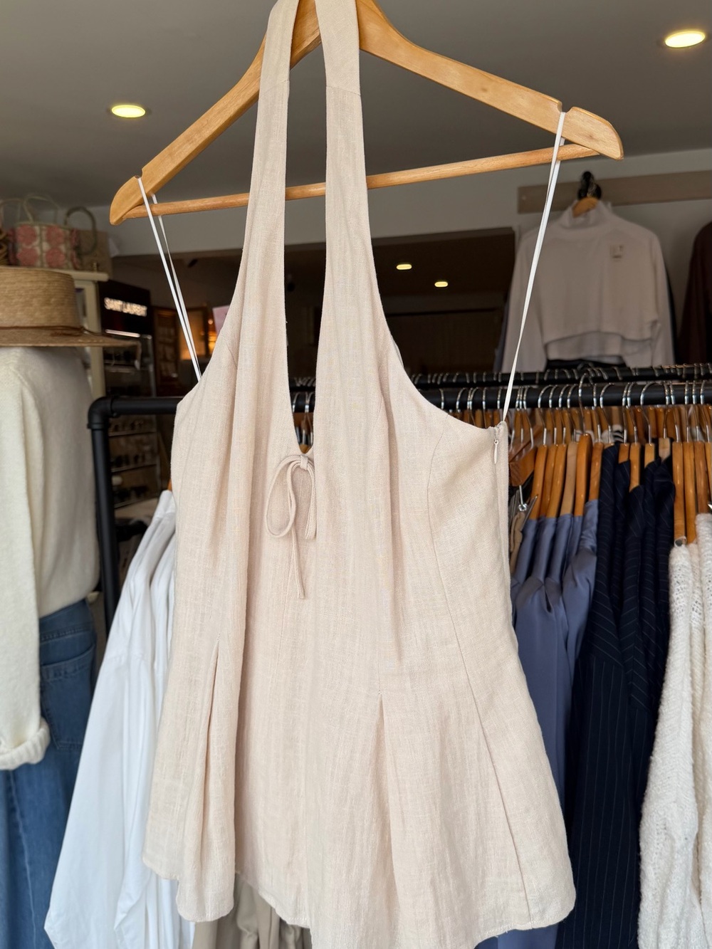 Carina Beige Halter Top